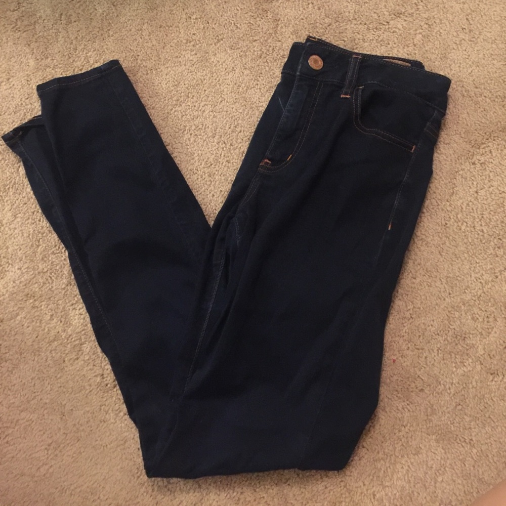 American Eagle Dark Wash high rise jeggings