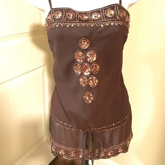 SALE: Limited Brown Sequin Top - Picture 2 of 7