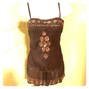 SALE: Limited Brown Sequin Top