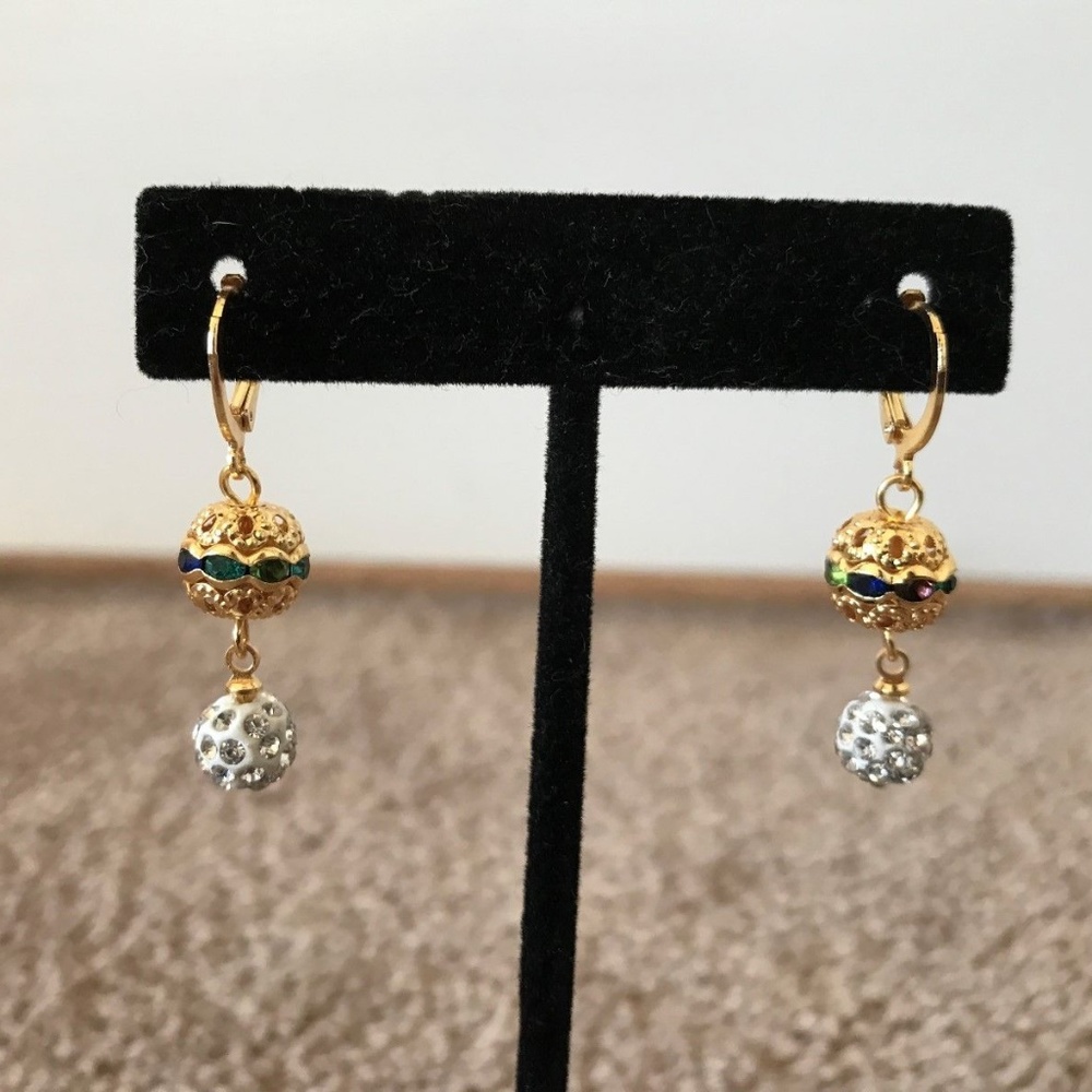 Womens Gold Earrings Fancy Ear Jewelry - Picture 2 of 7