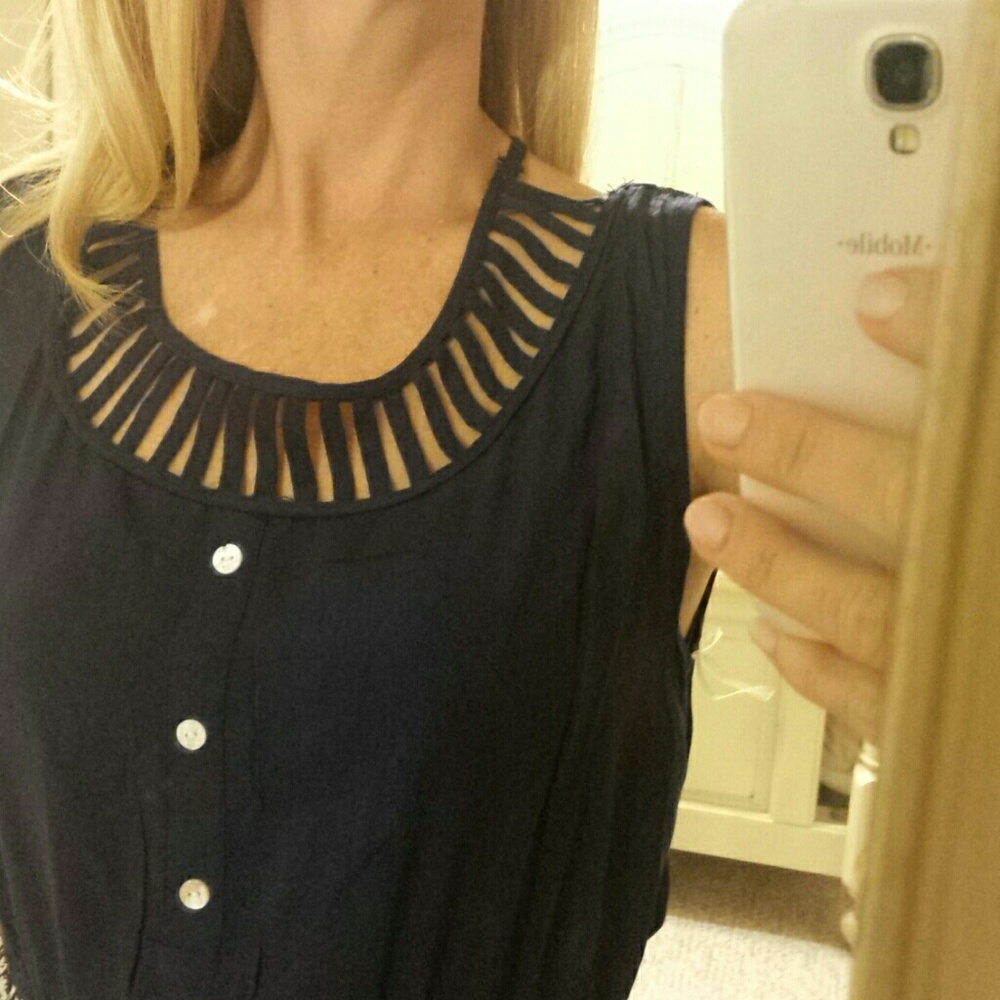 Magic brand navy blue maxi dress. Fun casual