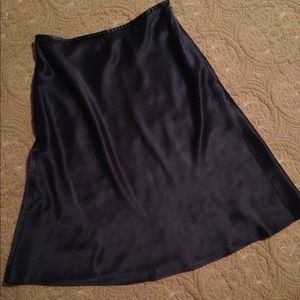 Ralph Lauren womens navy silk a-line skirt sz 4