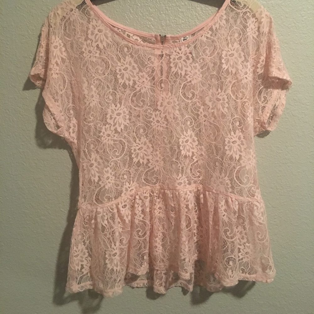 Pink Lace Top