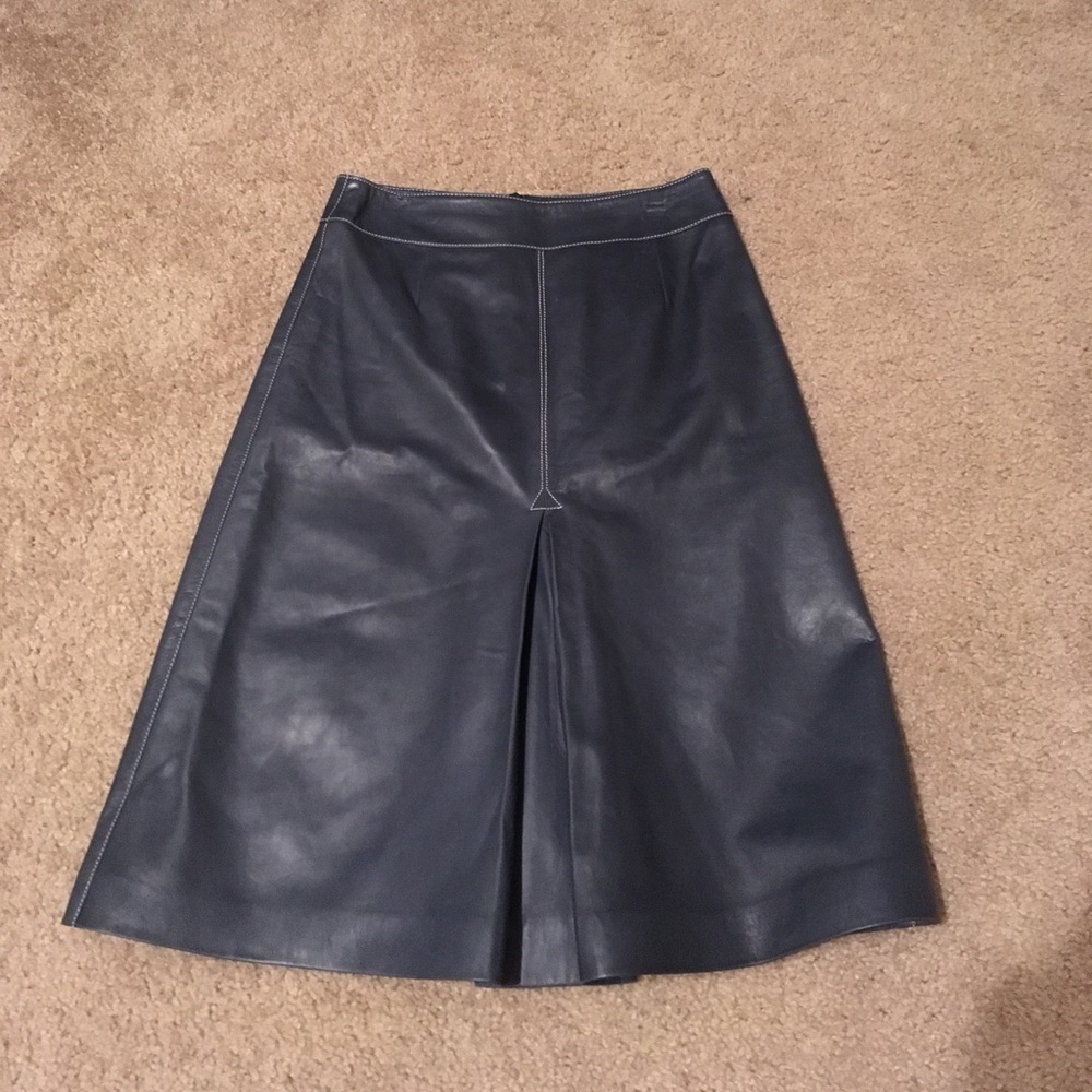 Authentic leather Carolina Herrera skirt!