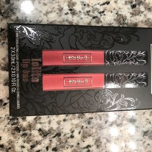 mini Kat von D liquid lipsticks in Lolita 1 and 2