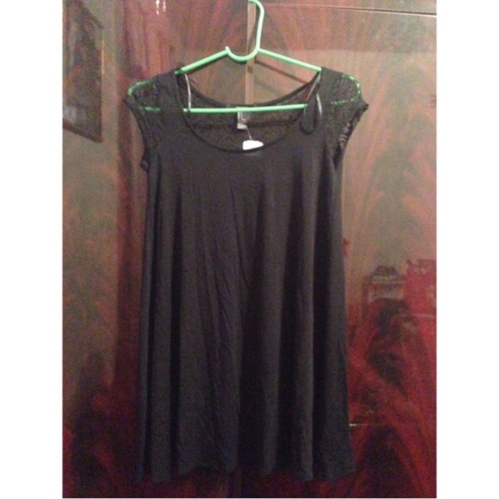 Black lace tunic