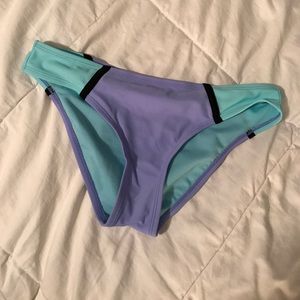 Purple and blue bikini bottoms