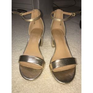 Gold heeled sandals