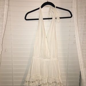 Double Zero White Halter Romper