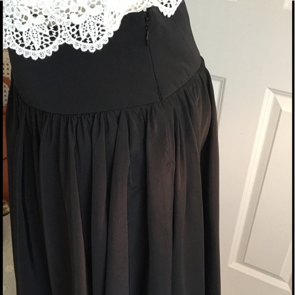 Black Taffeta circle swing skirt - Picture 4 of 6