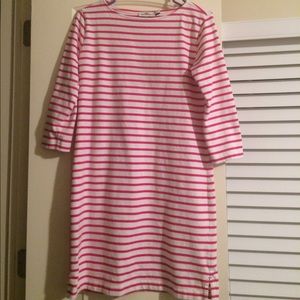Pink striped t shirt dress