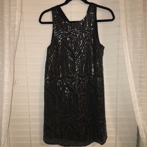 Black Sequin Everly Sleeveless Dress