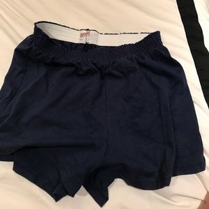 Navy blue soffe shorts