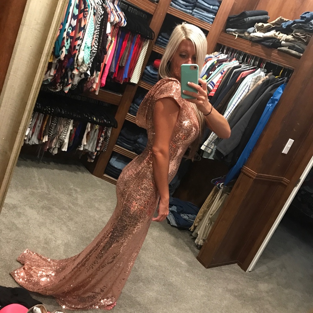 Rose Gold Sequin Dress