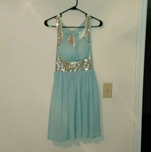 Light blue prom dress