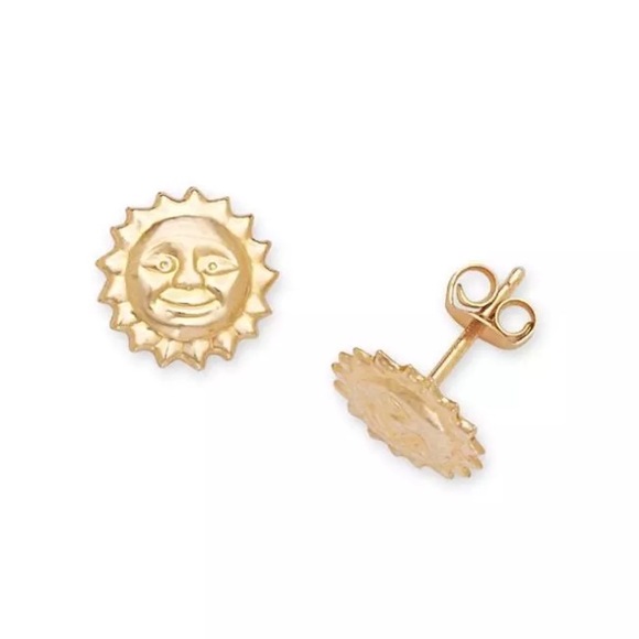 Other - 14k Yellow Gold Children's Sun ☀️ Stud Earrings
