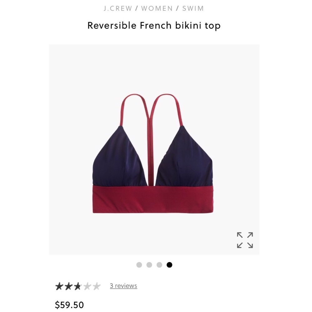 Reversible French Bikini Top