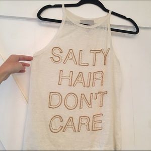 Salty Hair Don't Care Tank XS