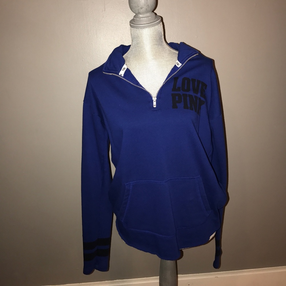 victoria secrets half zip crew neck