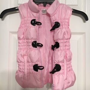 Pink marshmallow puffer vest