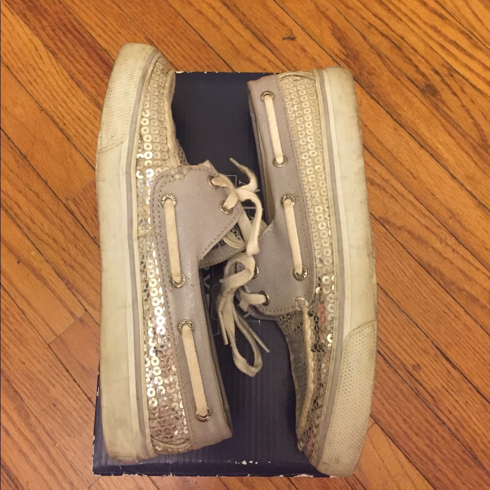Silver Sequin Sperrys - image 5
