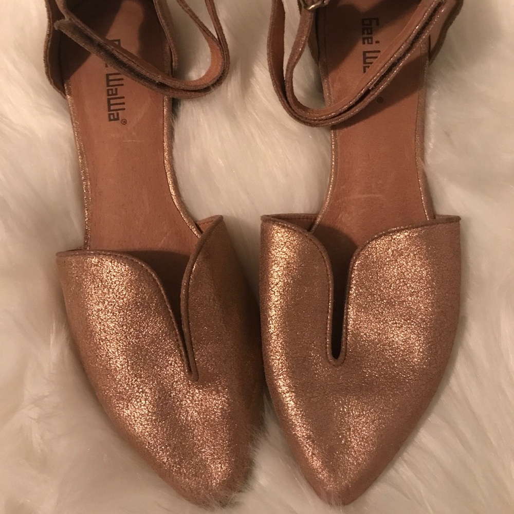 Gee Wawa rose gold flats