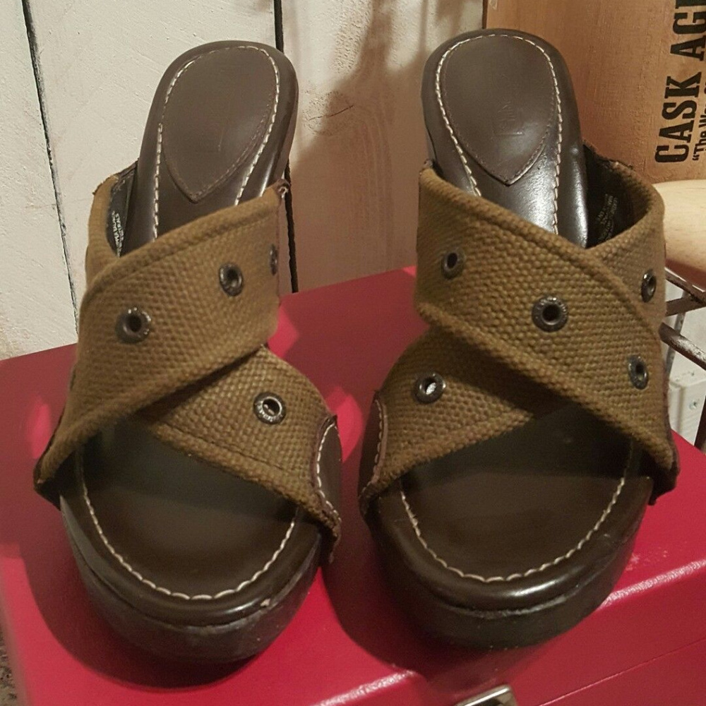 Harley Davidson Heels Brownish Green 4 1/2" Heel