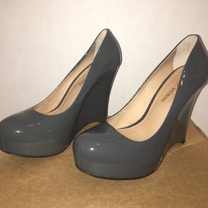 Charcoal wedge shoes. NWT