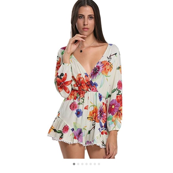 Dresses & Skirts - Deep vneck Romper