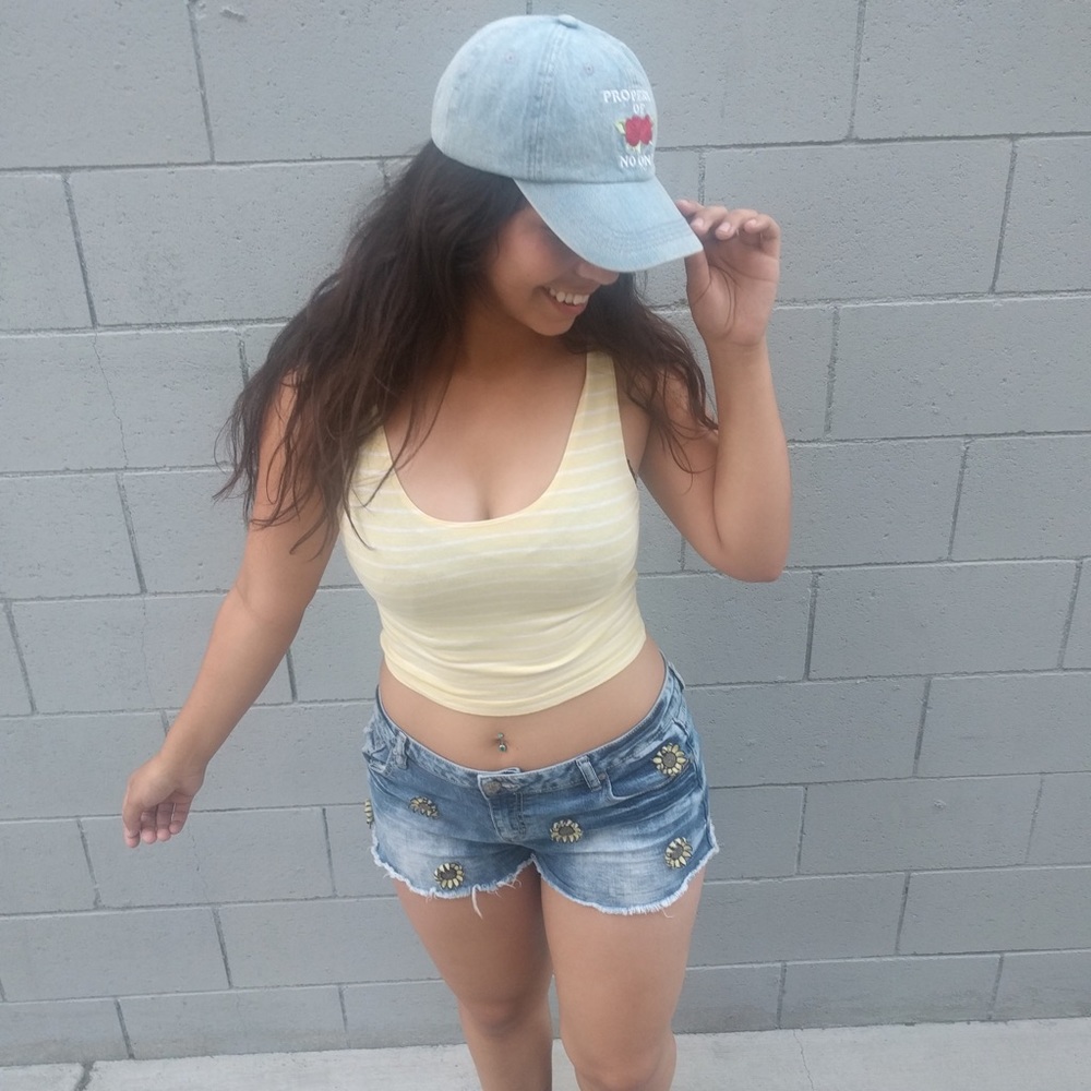 💋Yellow Crop Top Tank