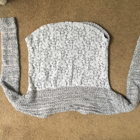 Grey Lacey back Abercrombie Sweater - Picture 1 of 2