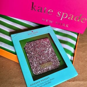 Kate Spade chunky glitter sticker pocket