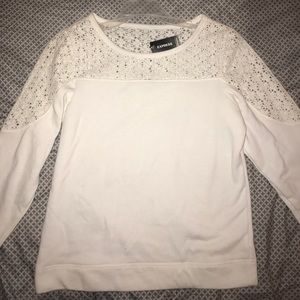 White long sleeve express top size small