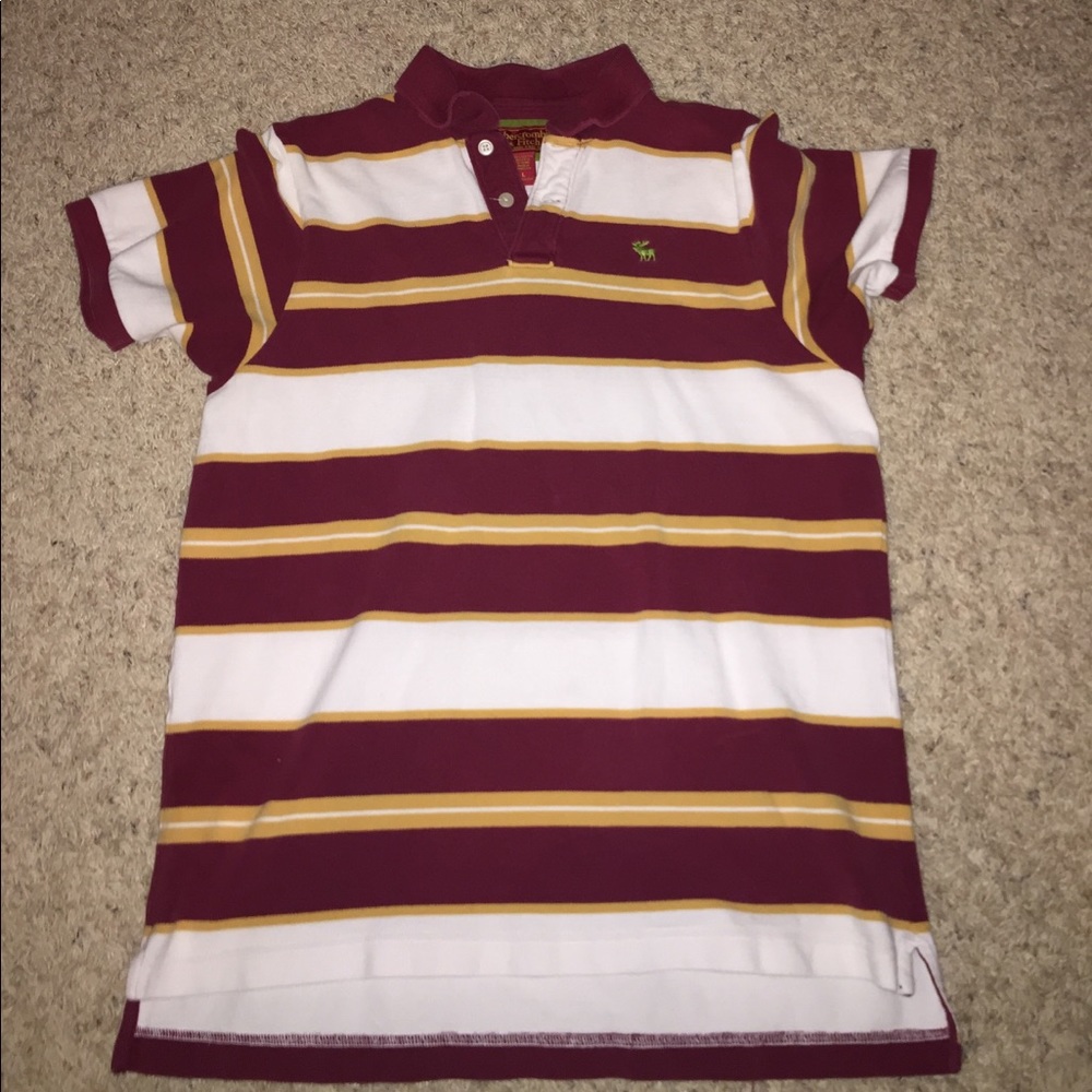 Abercrombie and Fitch striped polo