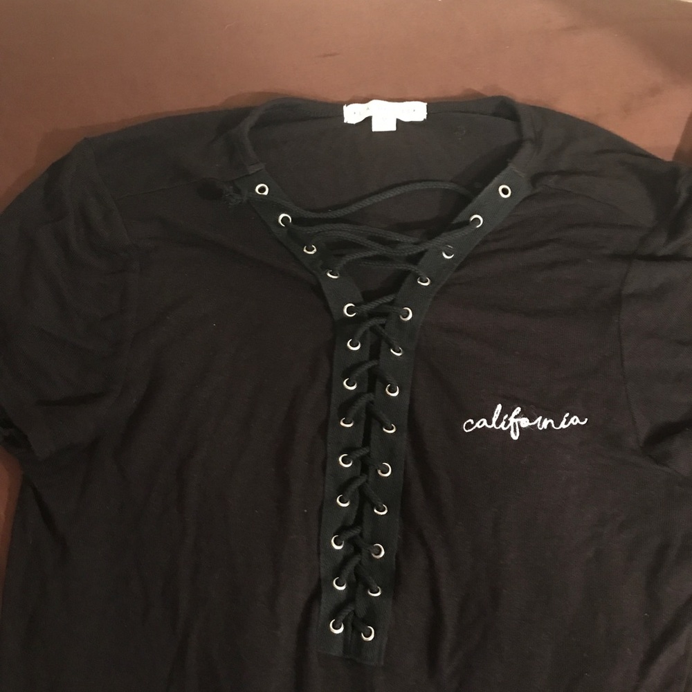 Lace up top