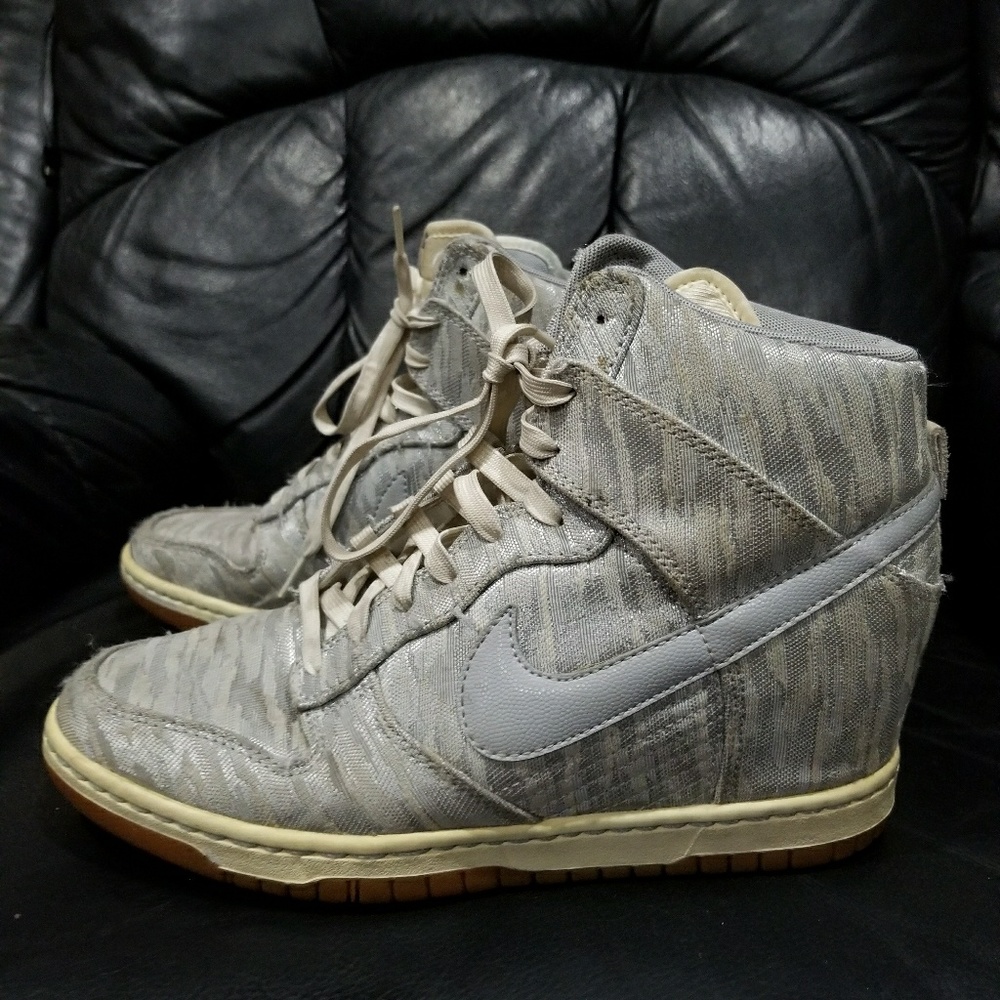 Metallic Nike high tops