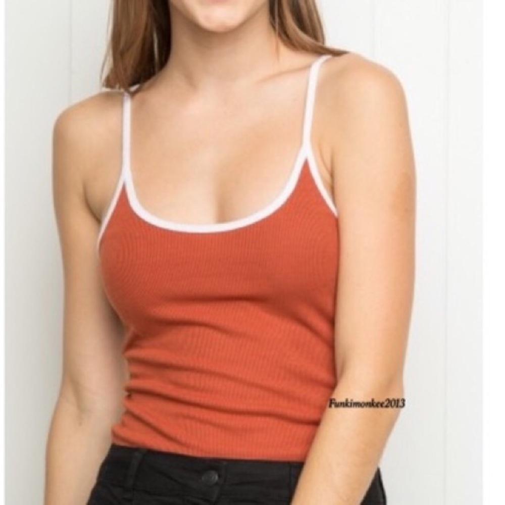 Brandy Melville Orange Bridgette Tank Top