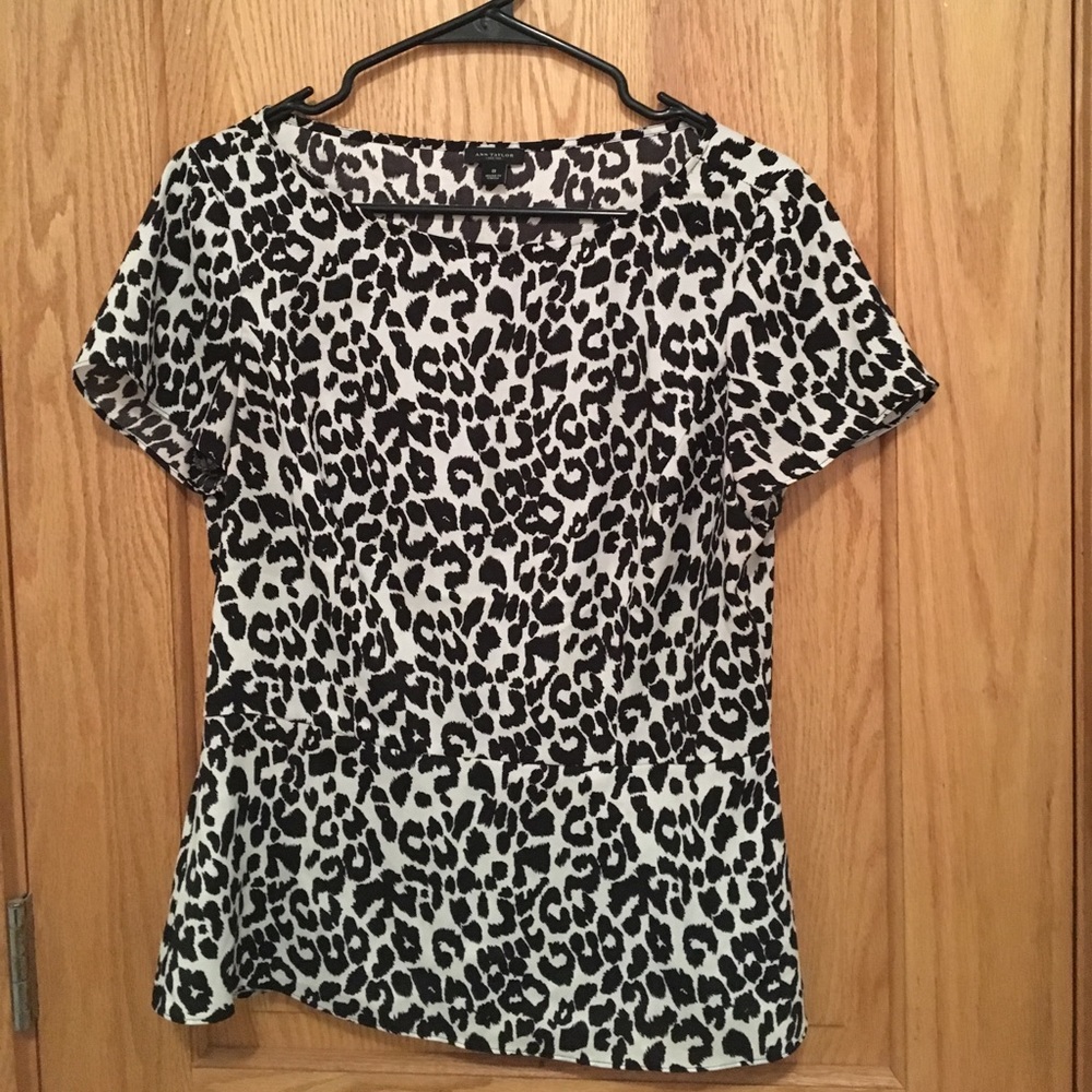 Silky animal print blouse