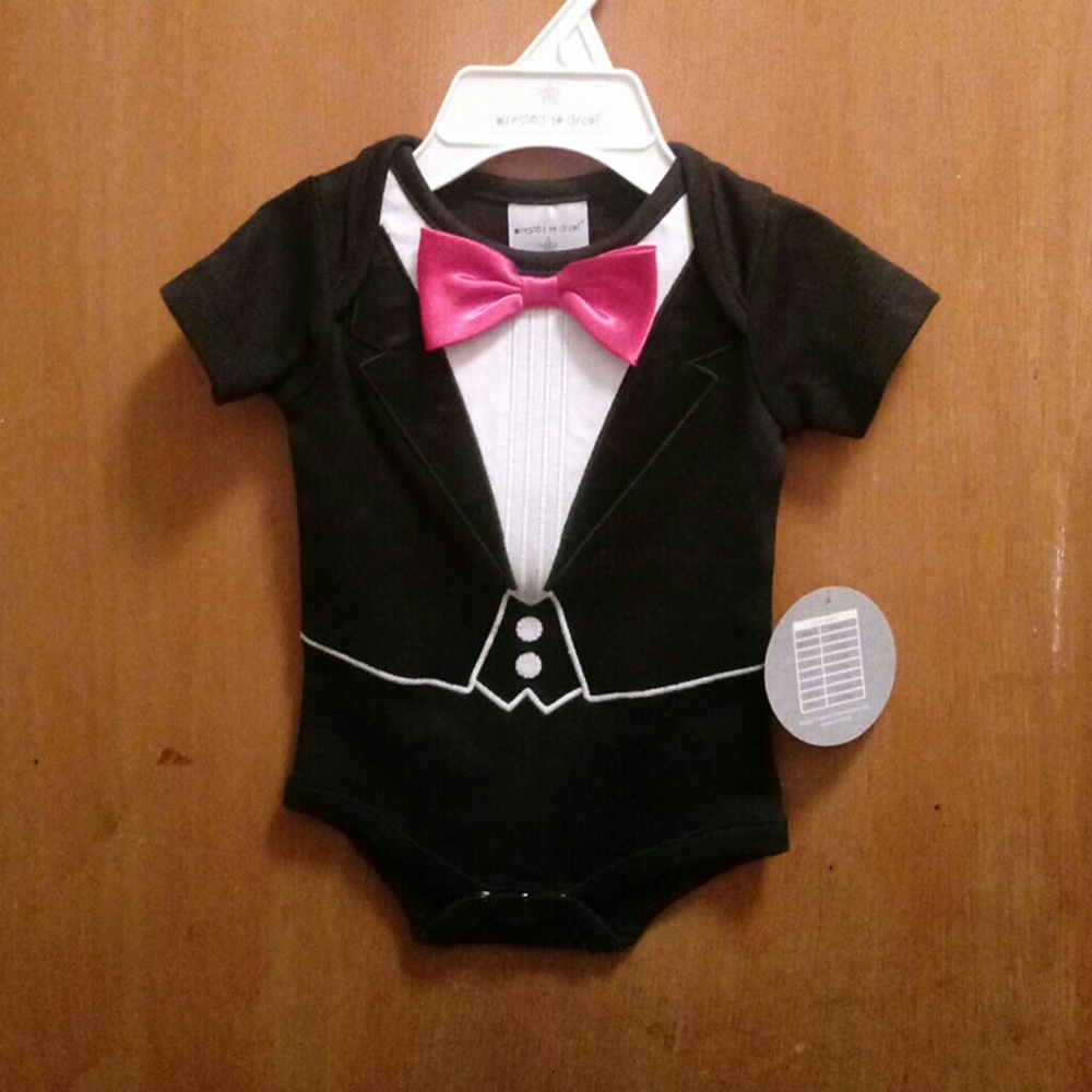 Dressed to Drool baby onesie tuxedo - Picture 1 of 1