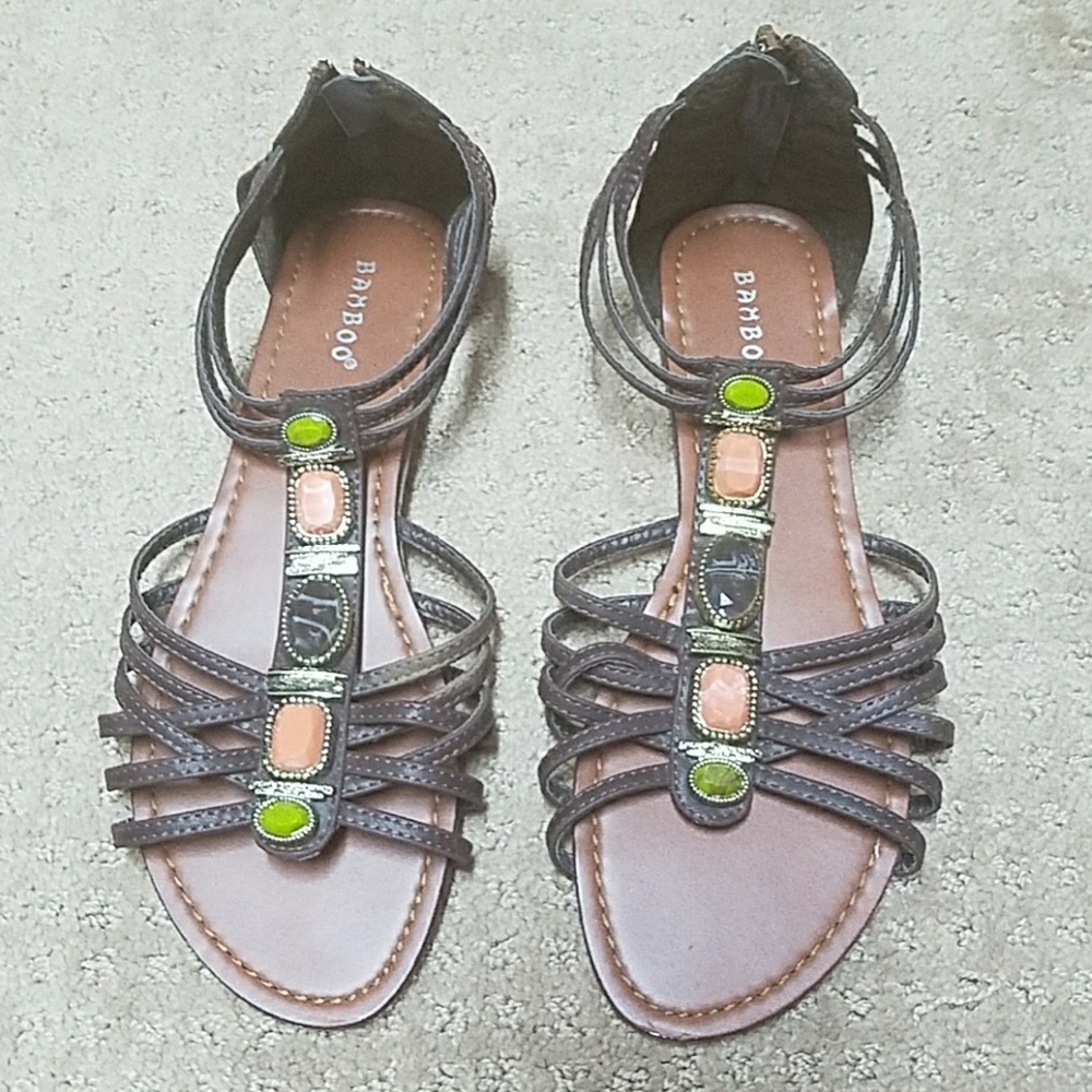 Leather Bamboo sandals