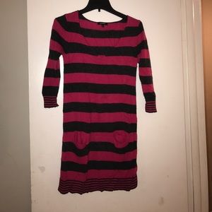 Pink and gray express dress size small