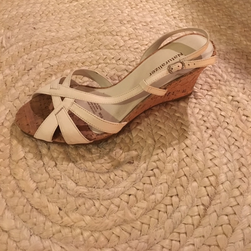 Cork heal strappy sandals