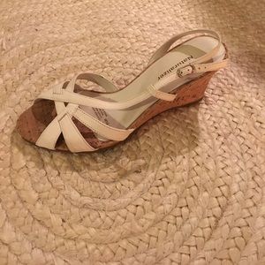 Cork heal strappy sandals