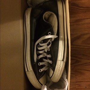 Leather high top converse