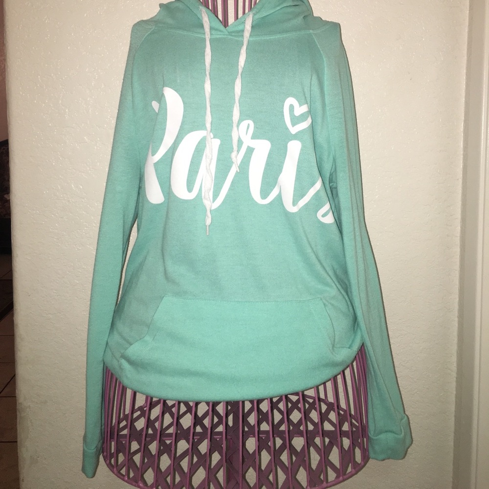 💕Paris hoodie mint color💕