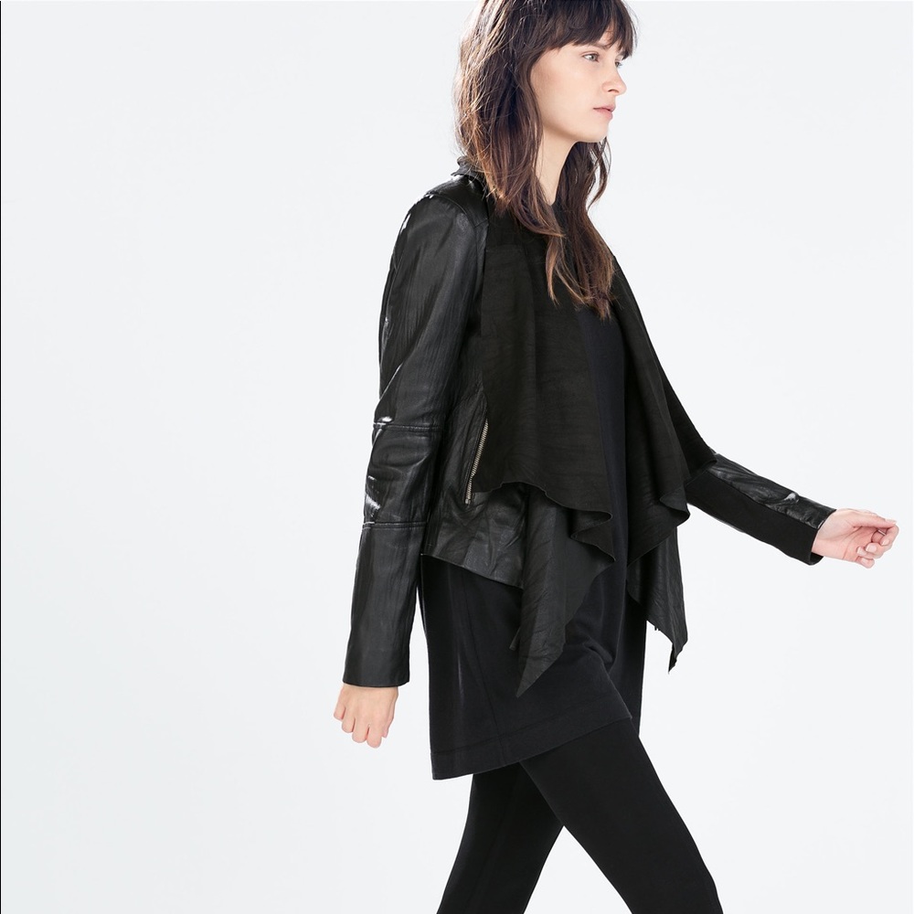 Zara Black Leather Jacket