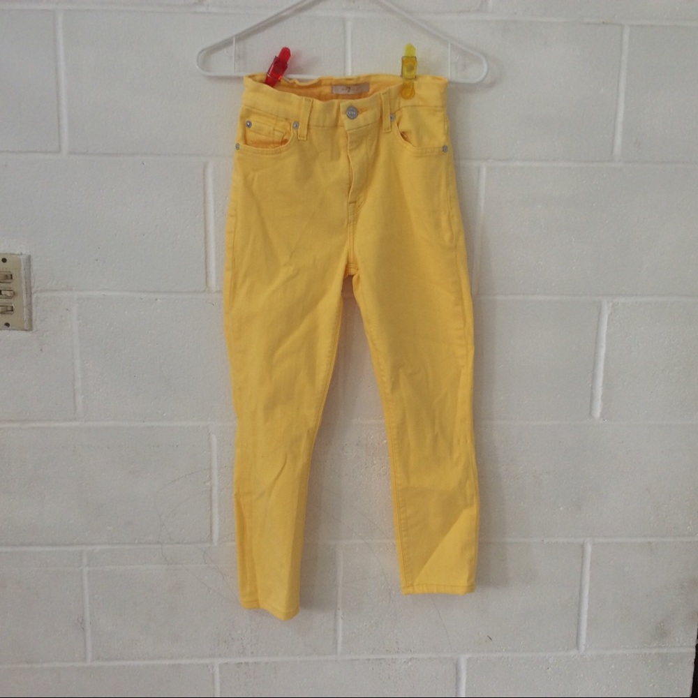7 For All Mankind Cropped Stretch Pants Size 24