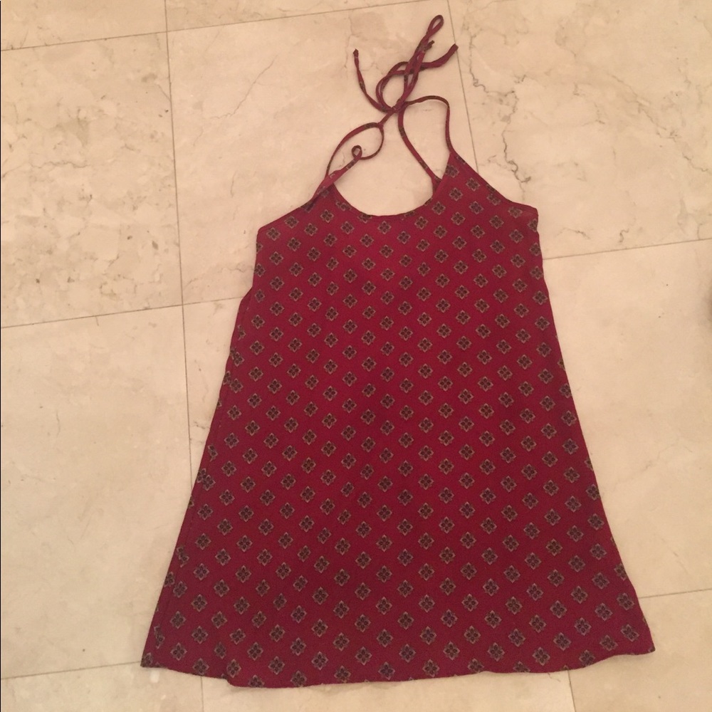Red mini dress