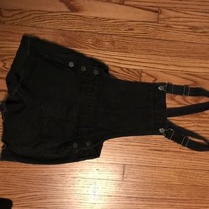 Madewell black overall shorts XXS washed black