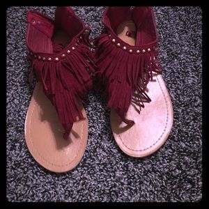 Maroon Sandals